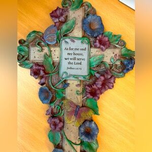 Joshua 24:15 Cross Plaque